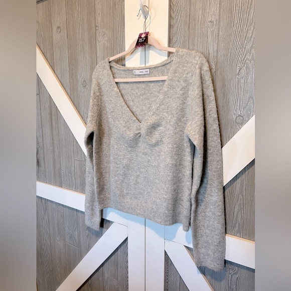 MNG Sweaters - B12.03 MNG Soft Wool Cropped Sweater Gray  XL